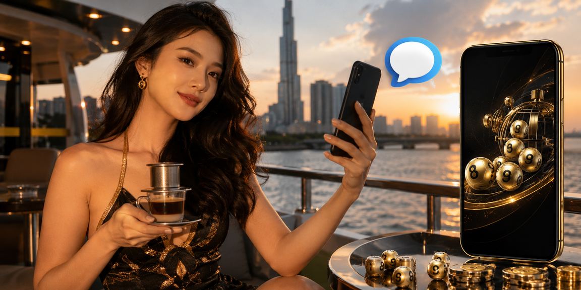 Người dùng TP.HCM theo dõi thể thao và xổ số tại quán cà phê buổi sáng
